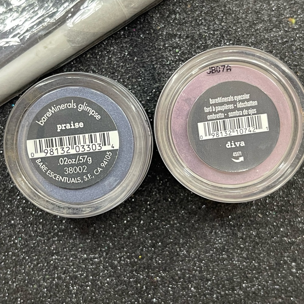 *NEW*BAREMINERALS Eyeshadows-S/2 Praise Glimpse & Diva Loose-.02oz ea💛FREE GIFT